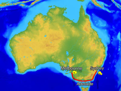 Australien Karte 2013