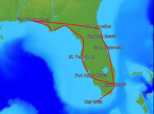 Karte Florida 2005