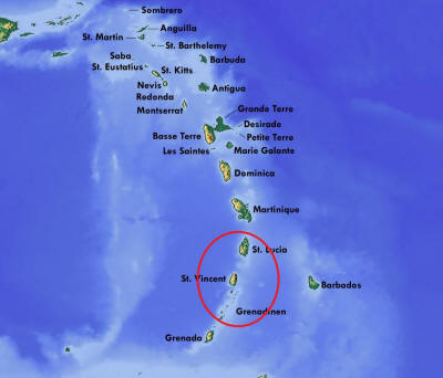 Map of Caribbean 2014