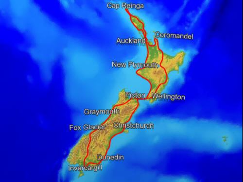Neuseeland Karte 2011