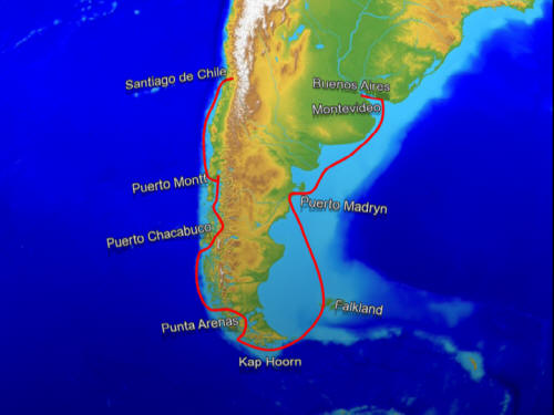 Map of South America 2010