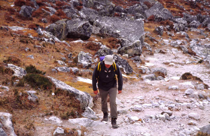 The way to Lobuche 16.270 feet