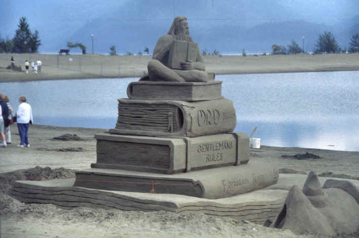 Sandburgenbauten am Harrison Lake