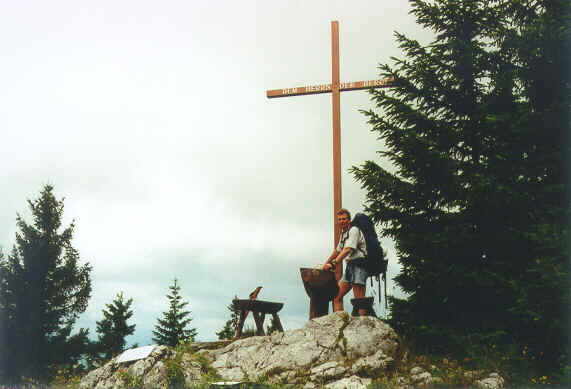Das Gipfelkreuz bei der Türnitzer Hütte (1372m)